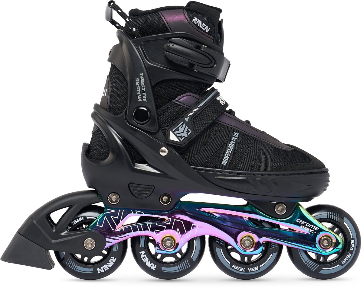 RAVEN Profession PLUS Verstelbare Skeelers 38-42 /Neo Chrome Speed Lacing Zwart