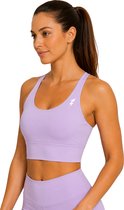 SparkNine Elevate sport-bh - S - orchid - gekruiste rug - push-up effect - stevige ondersteuning - met uitneembare pads
