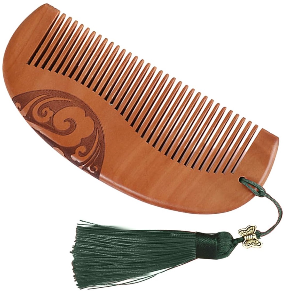 Dailygoods - Dailygoody - Nicola geboortekam - Houten kam zonder pijn - Onmisbaar cadeau voor moeders - Gegraveerd - Voor zwangere vrouwen - Leren etui - Compact f