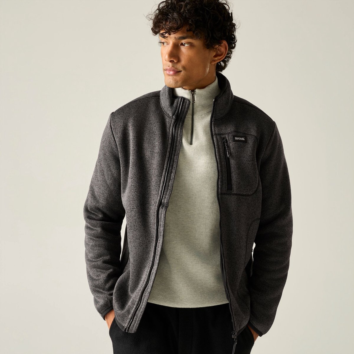 Barlee isolerend vest van actieve fleece voor heren Zwart