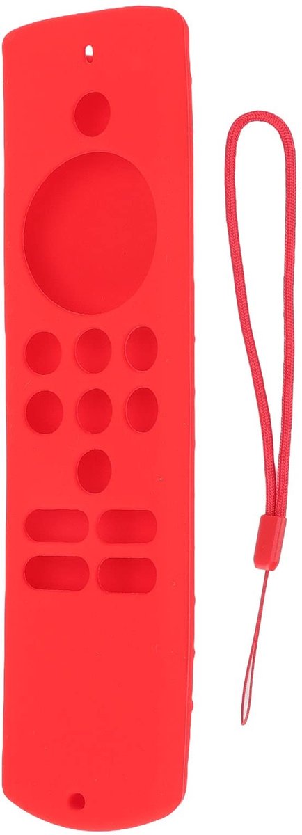 Dailygoods - Innovra - Dailygoods - Siliconen Beschermhoes voor Afstandsbediening met Koord en Antislip Ontwerp (Rood)