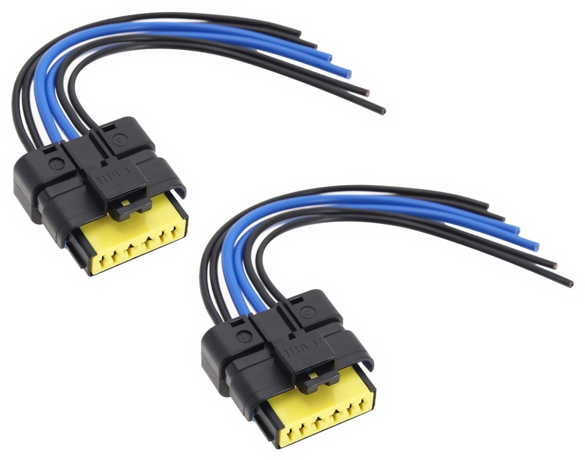Dailygoods - Dailygoody - Achterlichtset - 2-delige set - 20 cm kabel - 6-pins stekker - Vervangende assemblages - Geschikt voor Renault Clio Mk3 2005-2012