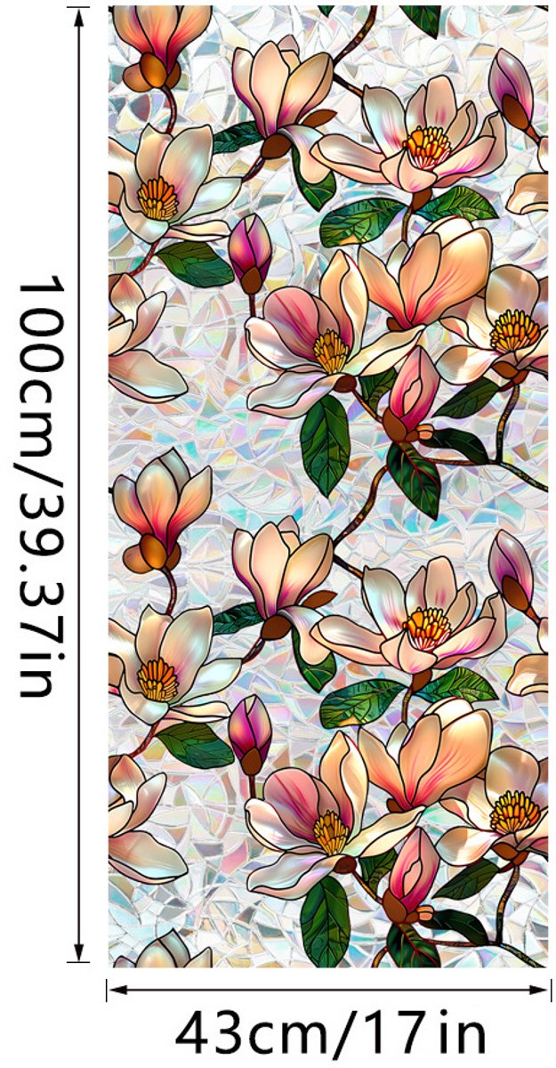 3D Regenboog Raamfolie- Anti-Inkijk - Isolerend & Zonwerend - 43x100cm – Statisch - Prisma Bejuweled EffectXCBL042