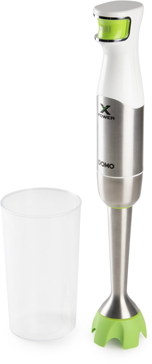 DOMO DO9298M Staafmixer "XPower Flex" - Met Maatbeker - 1200W - RVS - Wit/Groen
