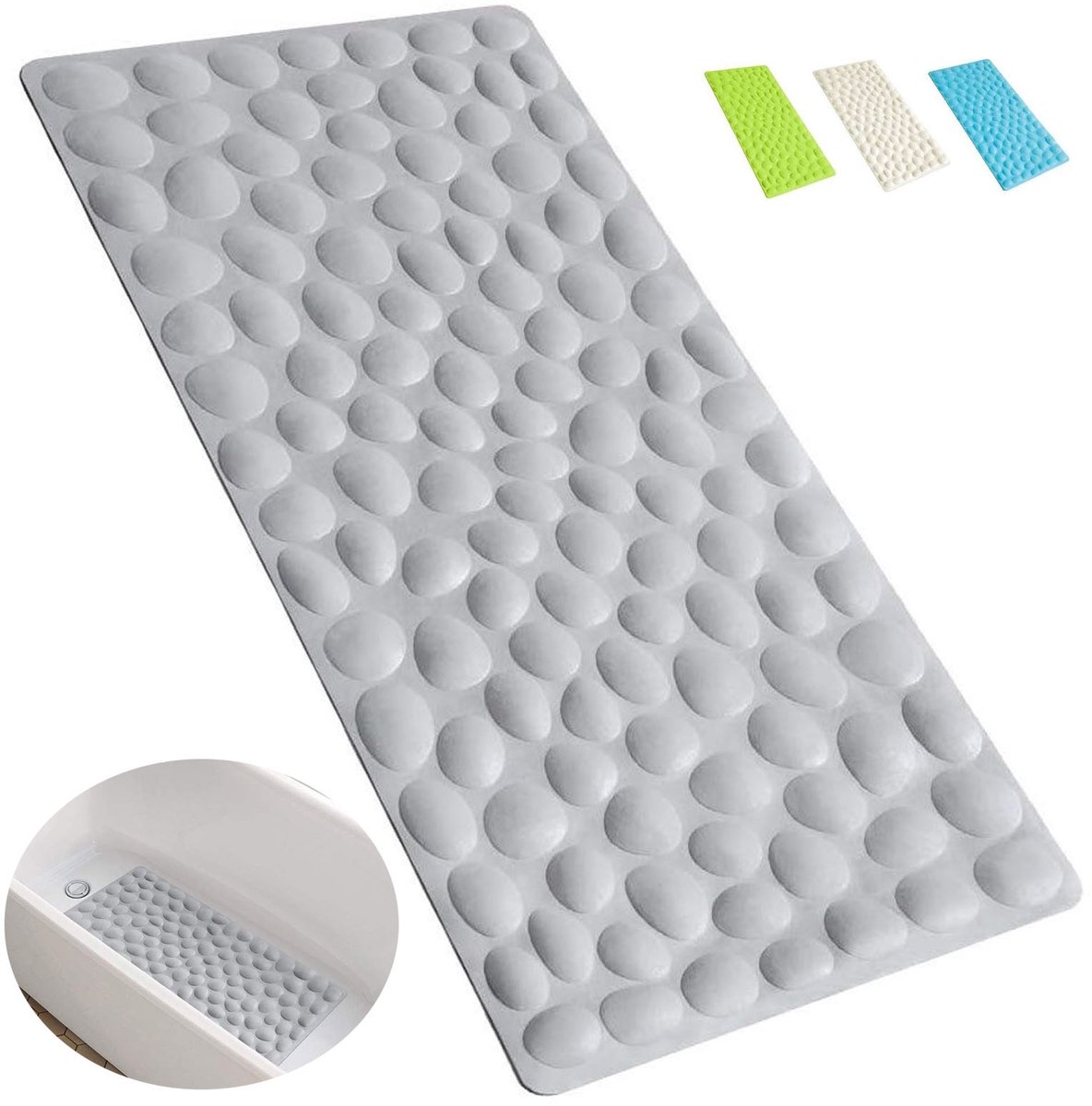 Badmat antislip - 80x40cm - BPA-vrij douchemat - Antislip Douchemat / Badmat met Zuignappen – Mat voor in bad – Anti Slip Douche Cabine Mat – Mat voor in de Badkamer - Badkamer accessoires -Badmatten schimmelbestendig & machine wasbaar