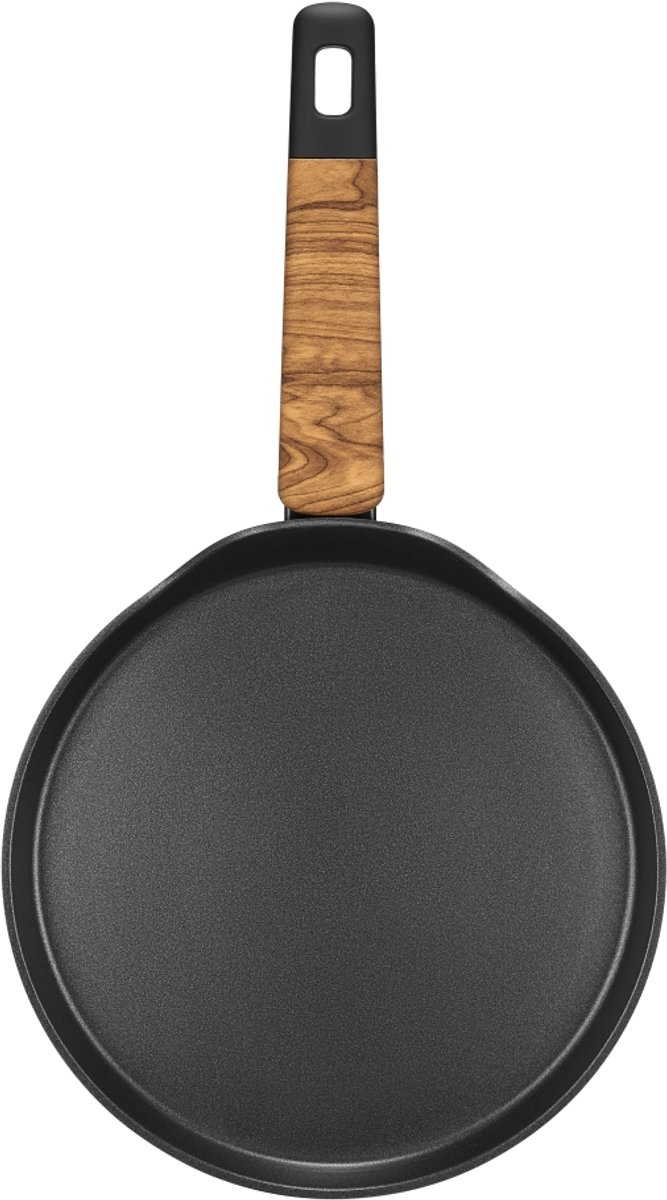 RESTO Mon Pannenkoekpan 24 cm – Inductie Geschikt – 4-Laagse Anti-aanbaklaag – PFAS/PFOA Vrij – Gerecycled Aluminium – Crêpepan