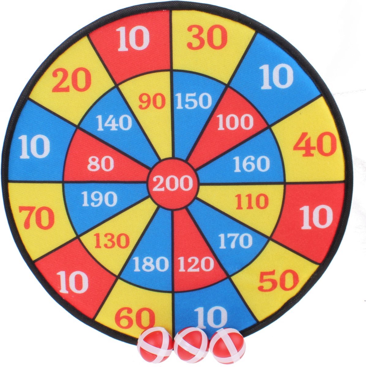 Kids Fun Dartbord Klittenband 28 Cm 4-delig