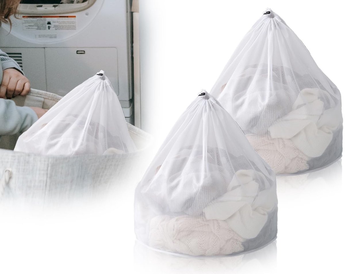 Dailygoods - QCTrial - Cosensi - Dailygoody - Wasnet - Kleding - Herbruikbaar - 50 x 60 cm - Dichte mesh - Voor wasmachine - 2 stuks
