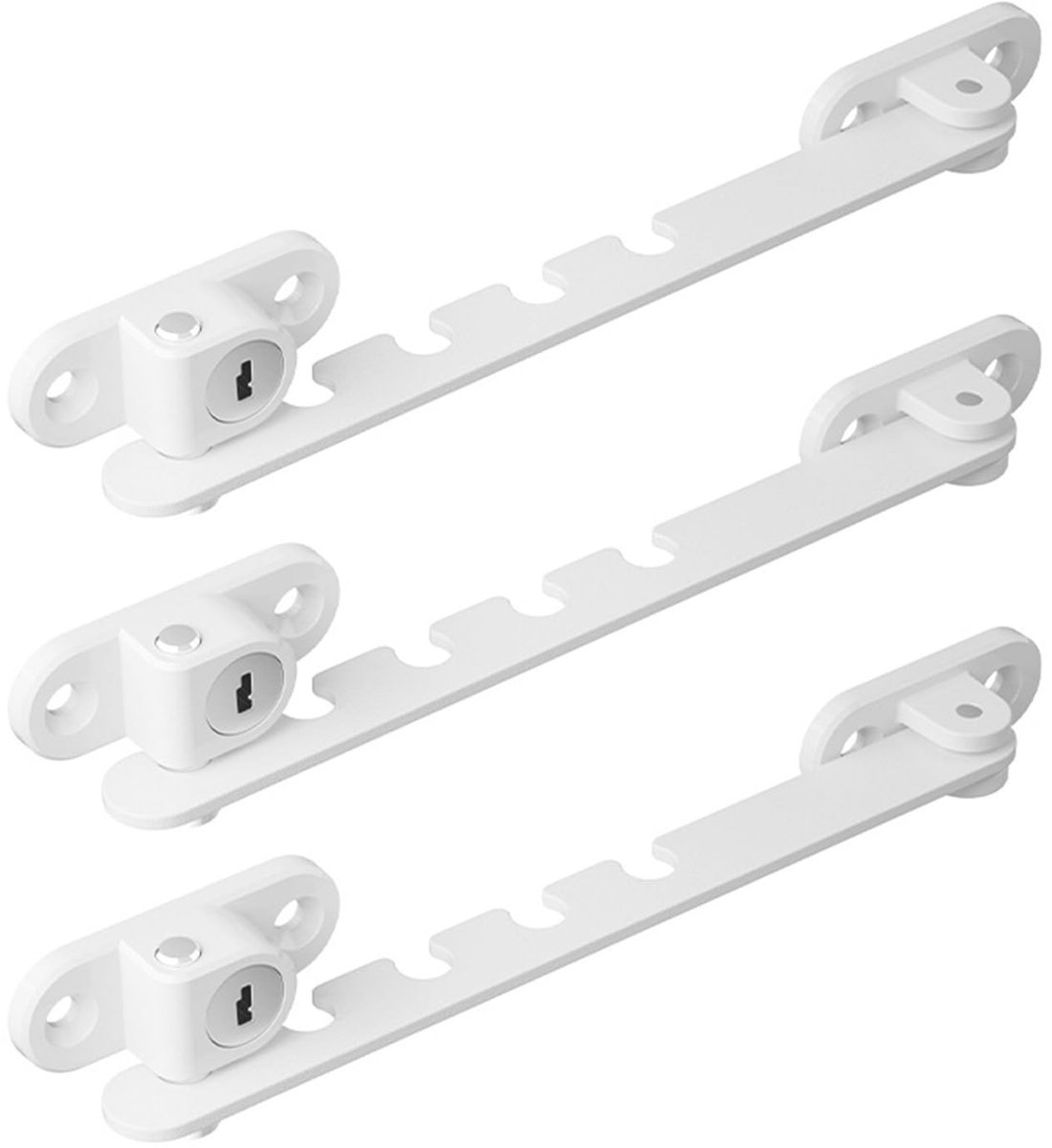 Dailygoods - Set van 3 Winddichte Ventilatiesteunen voor Vensters