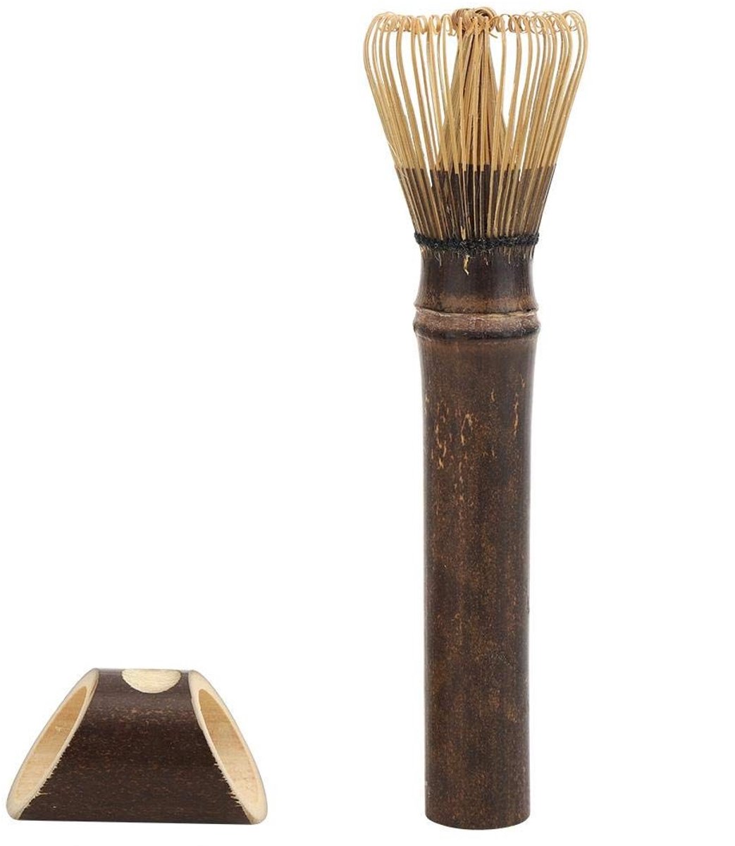 Dailygoods - Cosensi - Dailygoods - Dailygoody - Natuurlijke Bamboe Matcha Garde Set - Chasen voor Groene Thee - Herbruikbare Verpakking - Lila - Matcha Bereiding Tool - Vaatwasserbestendig