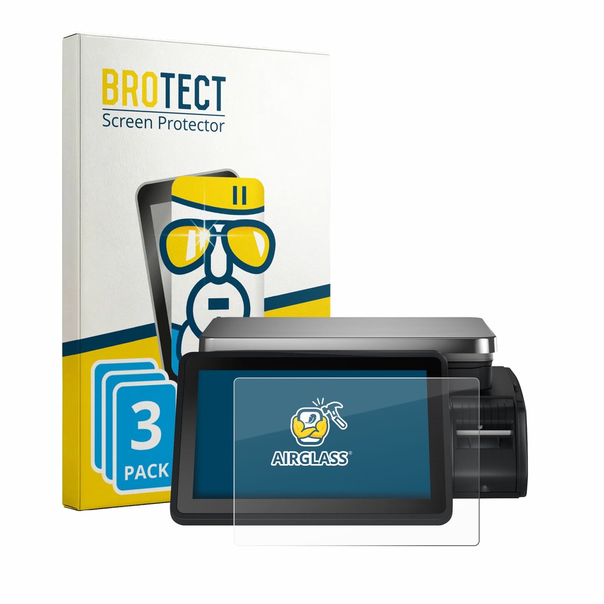 Screenprotector 3 Stuks voor Bizerba Q1 pro 100 12.1" Beschermglas transparant