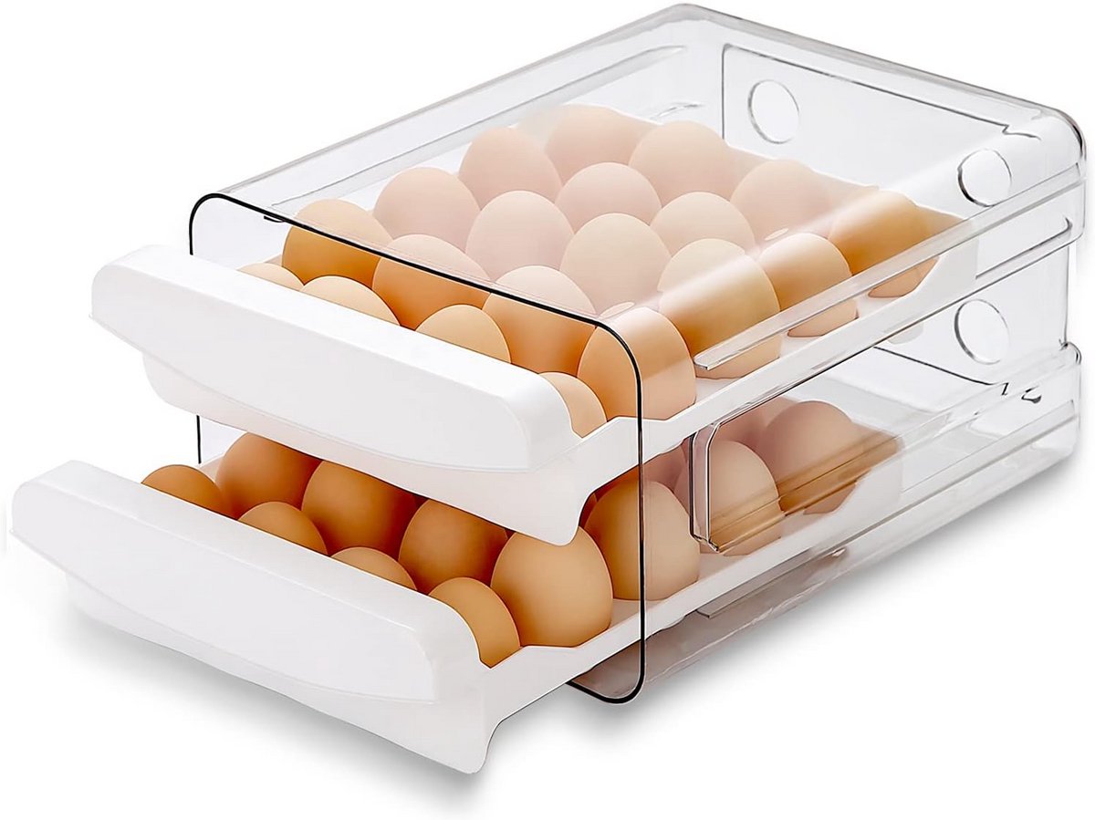 Eierdoos voor koelkast - Eierhouder - Voor 15 eieren - Deksel