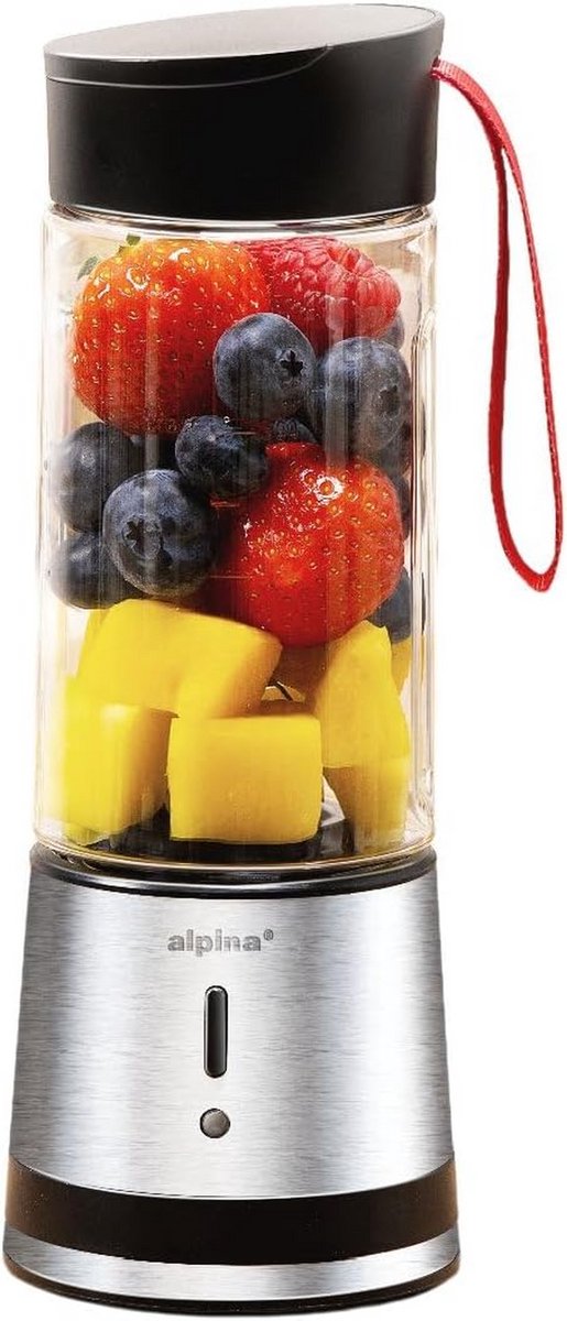 Draagbare Smoothie Maker - Mini Blender - Gezond Onderweg - USB Oplaadbaar - 300 Milliliter - Zilver