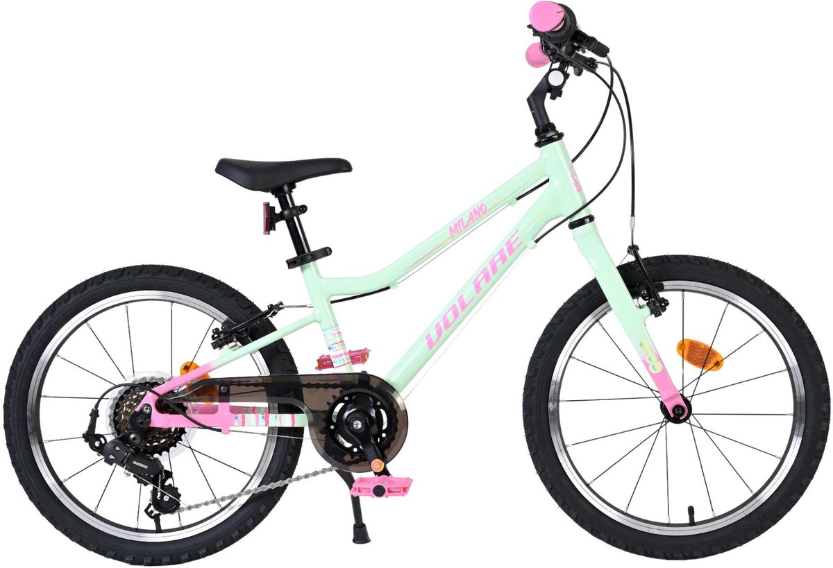 Volare Milano Kinderfiets - Meisjes - 18 inch - Mintgroen - Nexus 3