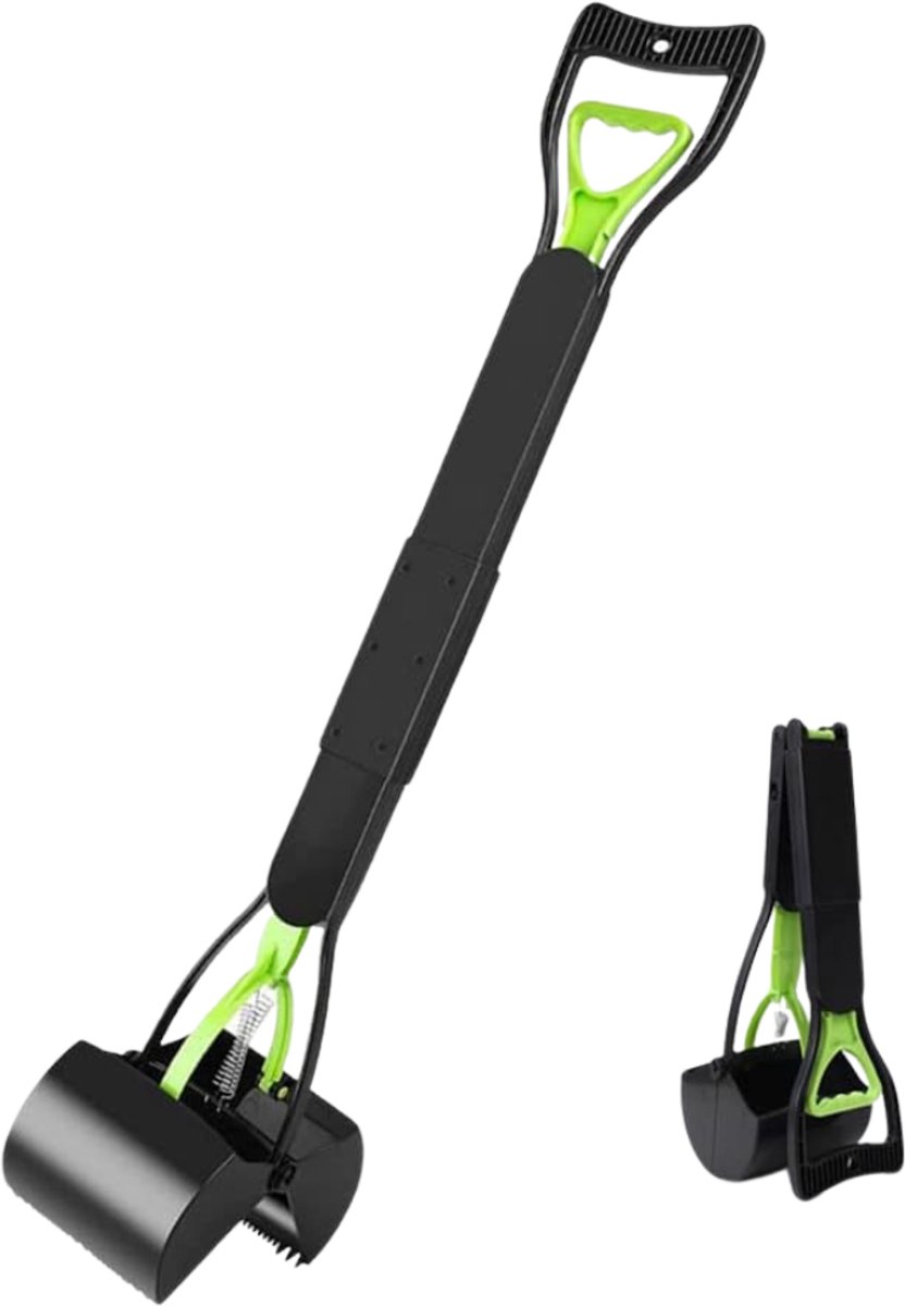 TIM® Hondenpoepschep - Honden - Hondenpoepzakjes - Zwart/Groen - 40cm x 17cm x 16cm