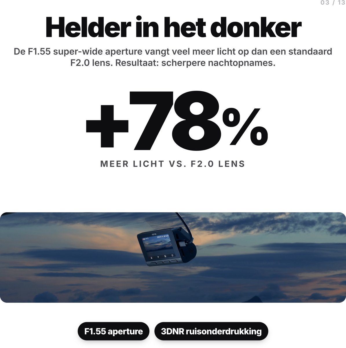 70mai Dash Cam 4K A800SE - Dashcam - 4K Ultra HD opname met HDR - GPS en ADAS rijassistentie - Parkeerstand beveiliging - WiFi app bediening - G-sensor voor incidentdetectie en continue opname thumbnail 2