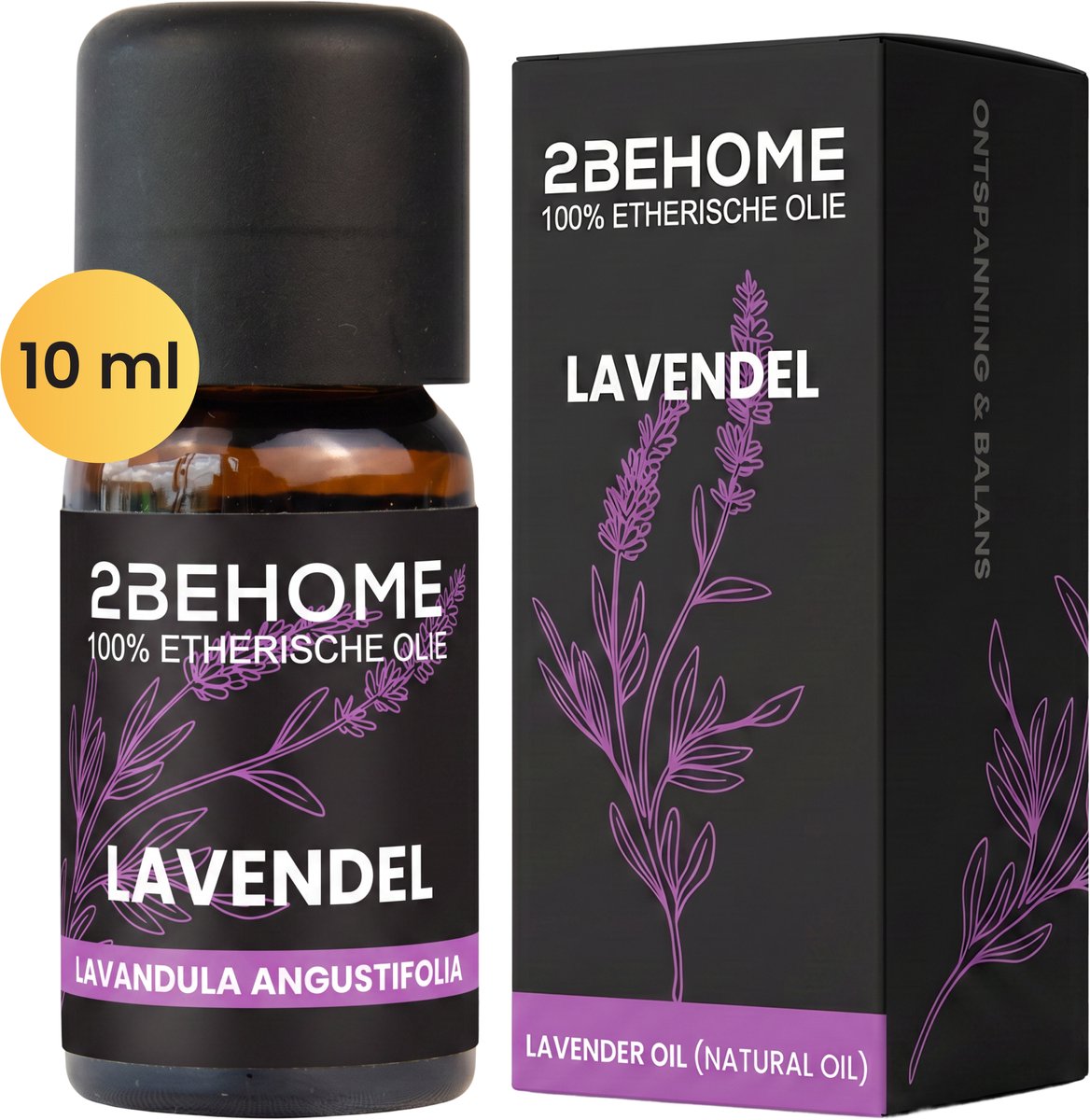 2BEHOME Etherische Olie Lavendel - 10 ML - 1 Stuk - Essentiële olie voor Aromatherapie - Essential oil - Geurolie voor Aromadiffuser