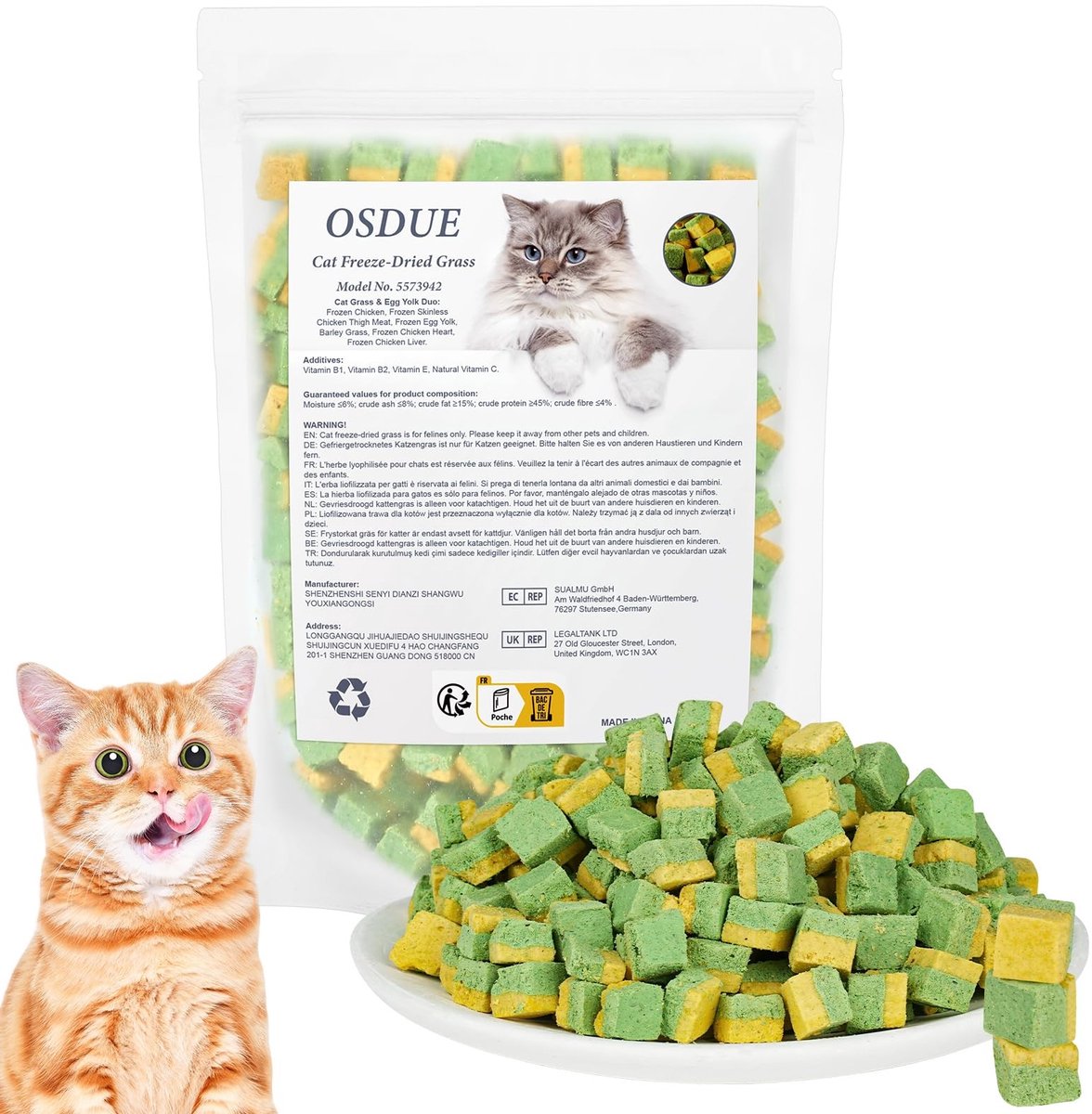 Dailygoods - Kattengras Snack voor Gezonde Tanden en Spijsvertering, 100g
