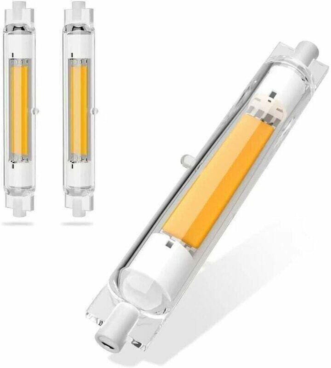 R7S 118mm 30W dimbare LED-lamp, equivalent aan een 300W halogeenlamp, wit, warm wit licht 3000K, flikkervrij, 3000LM helderheid, 360° stralingshoek, 2 stuks.