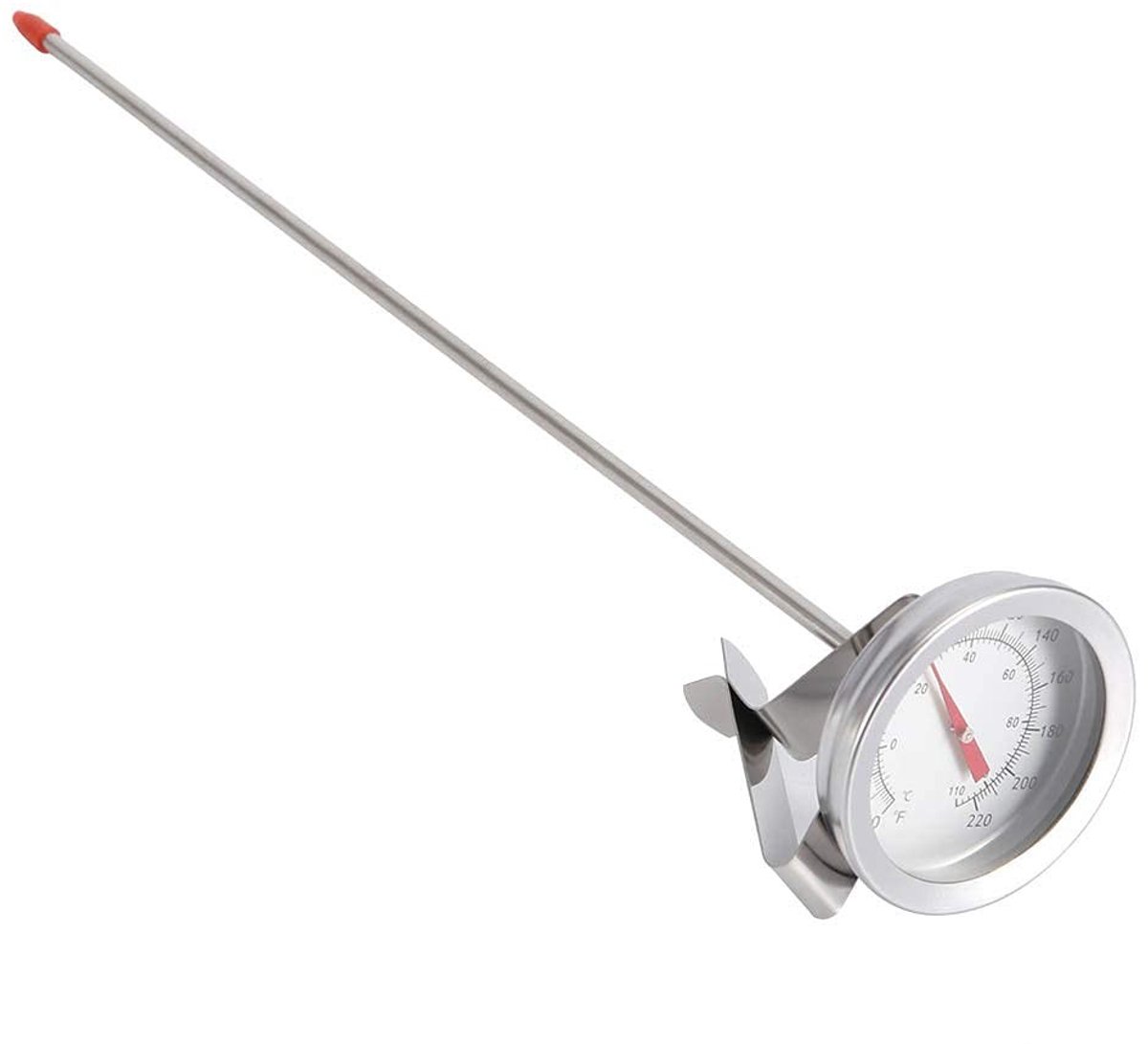 Dailygoods - Dailygoody - Thermometer - Kettle Thermometer - Hoogwaardige nauwkeurigheid - Metaal - Voor wijn en bier - Ideaal voor thuisbrouwers - 31.8 cm