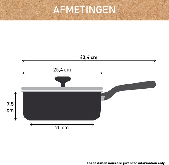 Tefal Renew Black Keramische Hapjespan 24 cm + deksel