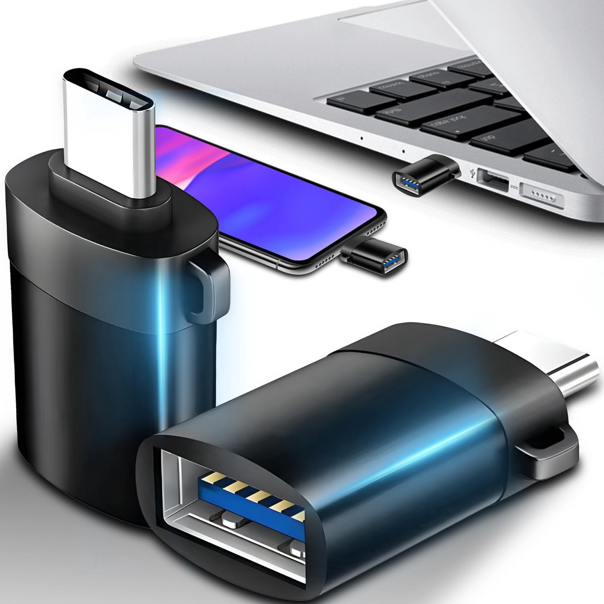 Dailygoods - USB C naar USB A 3.0 Adapter voor Snel Opladen