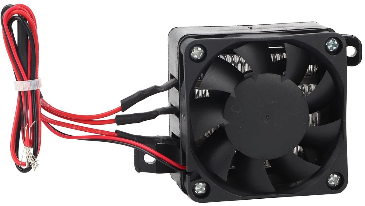 Dailygoods - PTC-ventilatorkachel - Auto Verwarming - Energiebesparend en Compact - 100 W - Hittebestendig - Voor Auto en Camper - 12 V