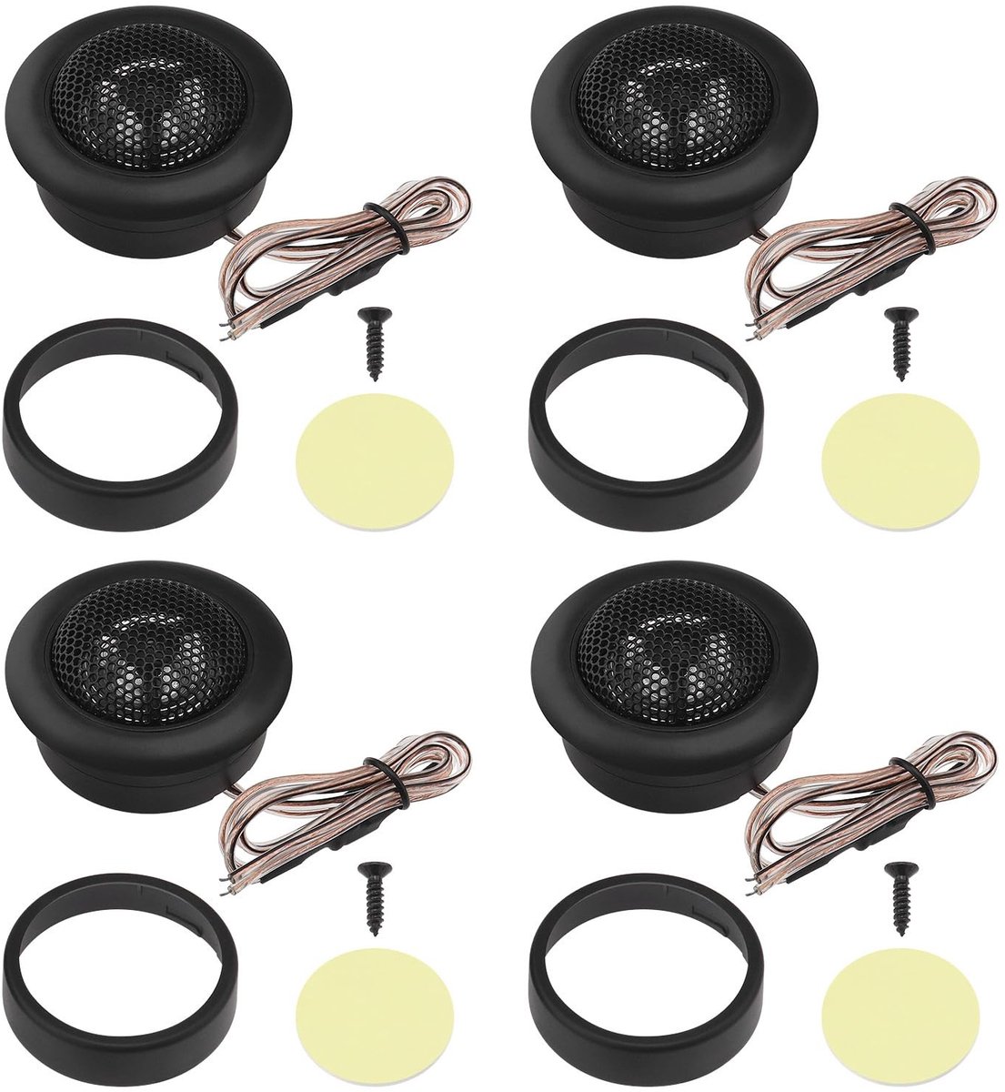 Dailygoods - Dailygoody - Auto Tweeter Speakers - 120W Mini Dome Loudspeakers - Hoogwaardig Geluid - Compact Formaat - Perfect voor Auto - Ideaal voor Muziek - Ges...