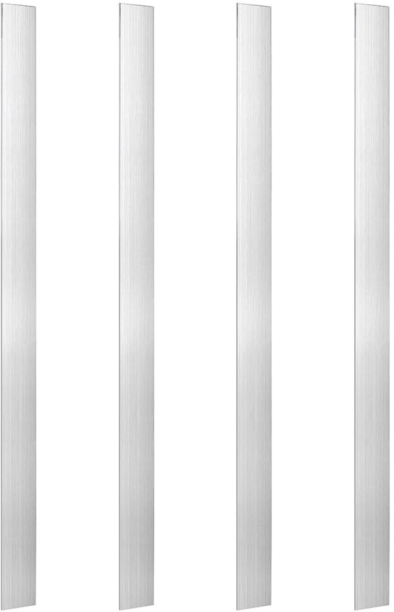 Dailygoods - Platte Aluminium Stang 40,6 cm, 4 Stuks voor DIY Projecten