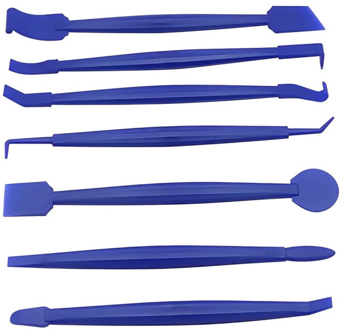 Dailygoods - Dailygoody - Auto Wrap Edge Trim Rakel - Vinyl Wikkelgereedschap - 7 Stuks - Blauw - Perfect voor Autofolieren - Ideaal voor Raamkleuring