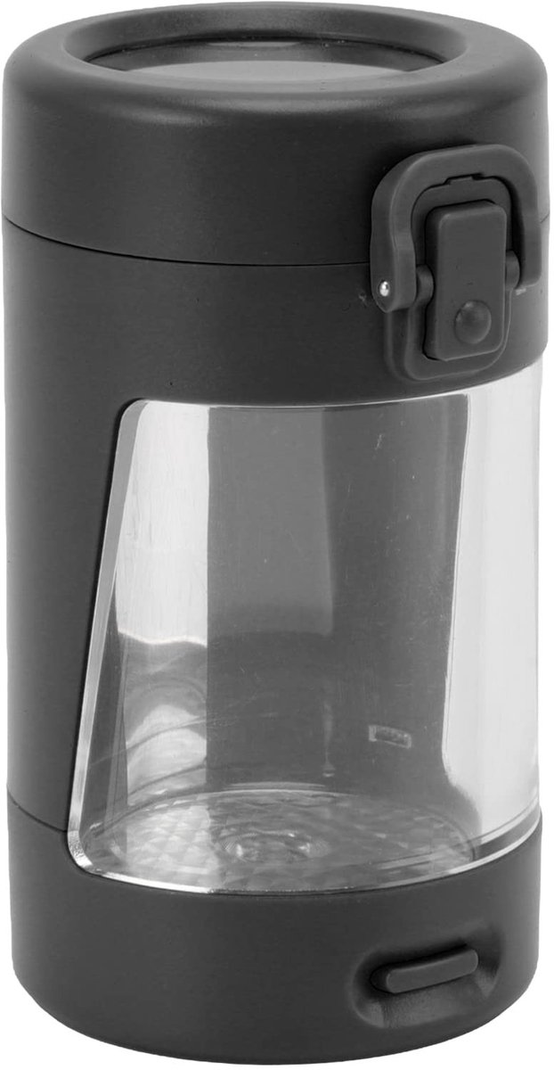 Dailygoody - Vergrotende Kruik - Draagbare Opslag - LED Verlichting - Zwart - USB Oplaadbaar - Voor Koffie en Kruiden - 50 Milliliter