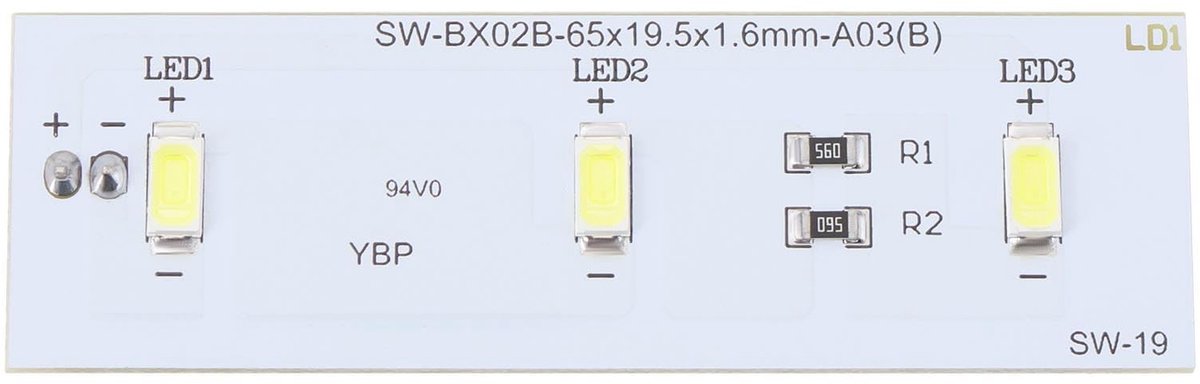 Dailygoody - Koelkast LED Strip Licht - Waterdicht - 12 x 7,9 cm - Voor Hoover en Snoep - Geschikt voor Electrolux Koelkast Vriezer - SW-BX02B
