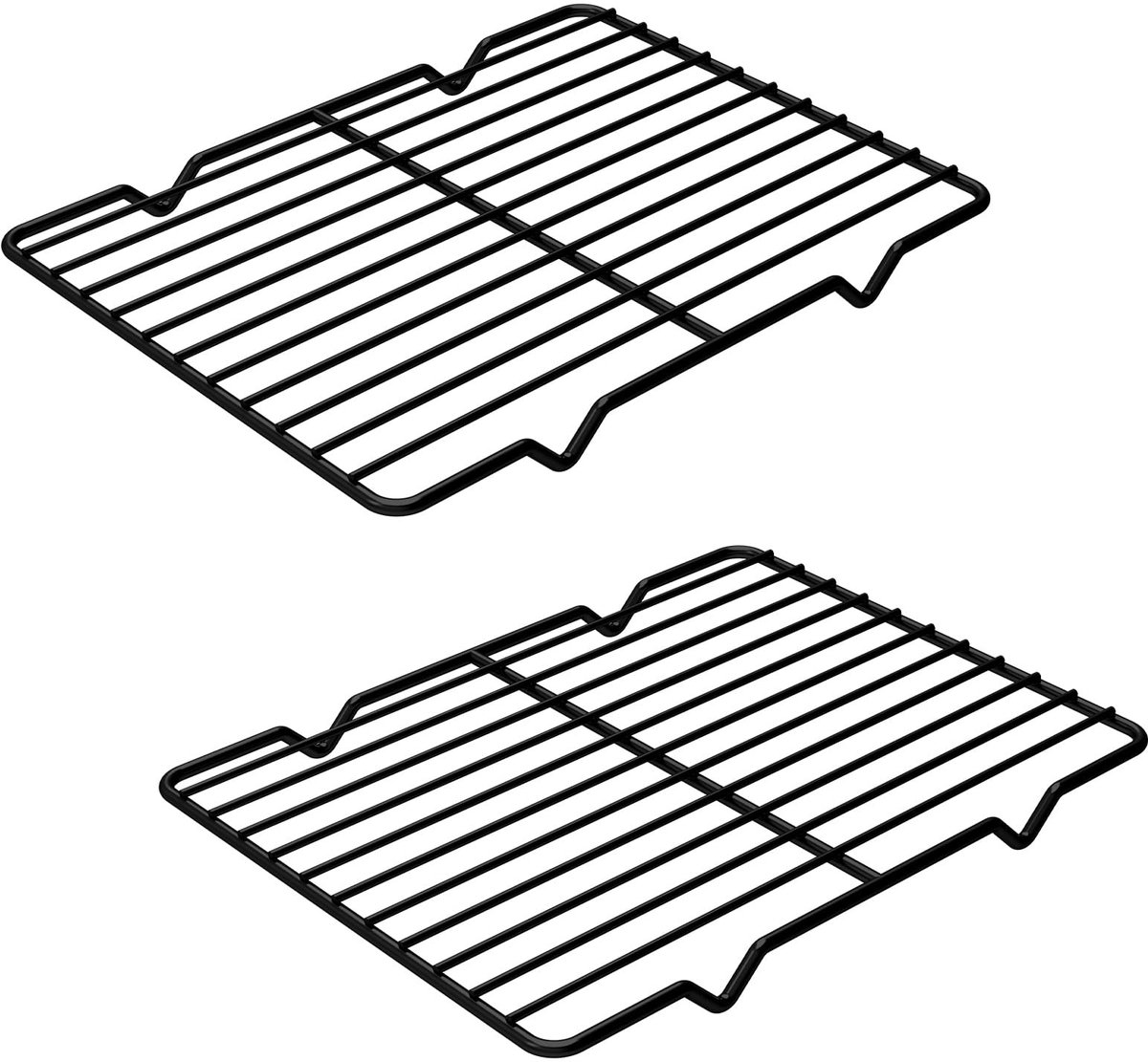 Dailygoody - Koelrek - Bakrooster - Efficiënt bakken - Zwart - Ovenbestendige roosters - Perfect voor koekjes en muffins - 2-delige set