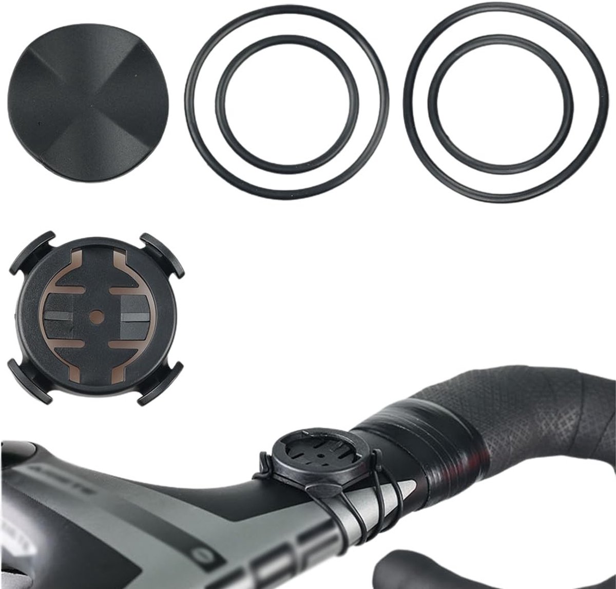 Dailygoody - Fietshouder - Stuurhouder voor Garmin GPS - Zwart - Compatibel met Garmin Edge 200 500 510 520 800 810 1000 - Ideaal voor fietsers - Duur