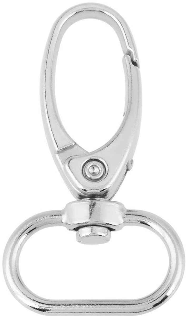 Dailygoods - Dailygoody - Draaibare karabijnhaken - Sleutelhanger haken - 360° rotatie - Zilver - Kreeftenklauwsluitingen - DIY accessoires - 20 stuks