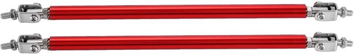 Dailygoods - Dailygoody - Front Splitter Lip Steunstangen - Verstelbare Auto Modificatie - 20 cm - Rood - Steunbalk Strut Lip Splitter - Voorbumper Steun - 1 paar