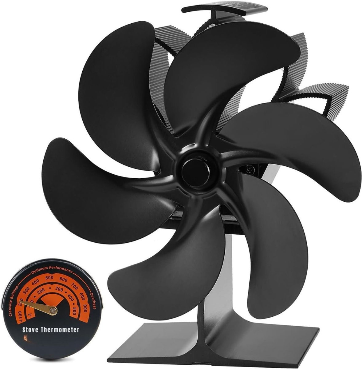 RUX® Kachelventilator - Kachel Elektrisch - Kachelventilator Voor - Zwart - 34cm x 15cm x 26cm