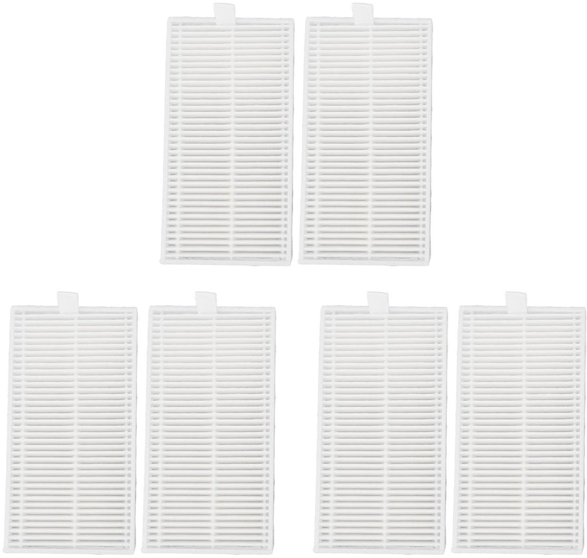 Dailygoods - Dailygoody - Robot Stofzuiger Filter - Vervangfilters - Geschikt voor V10 V12 W11 - Pack van 6 - ABS Filter - Accessoires voor Robotstofzuiger