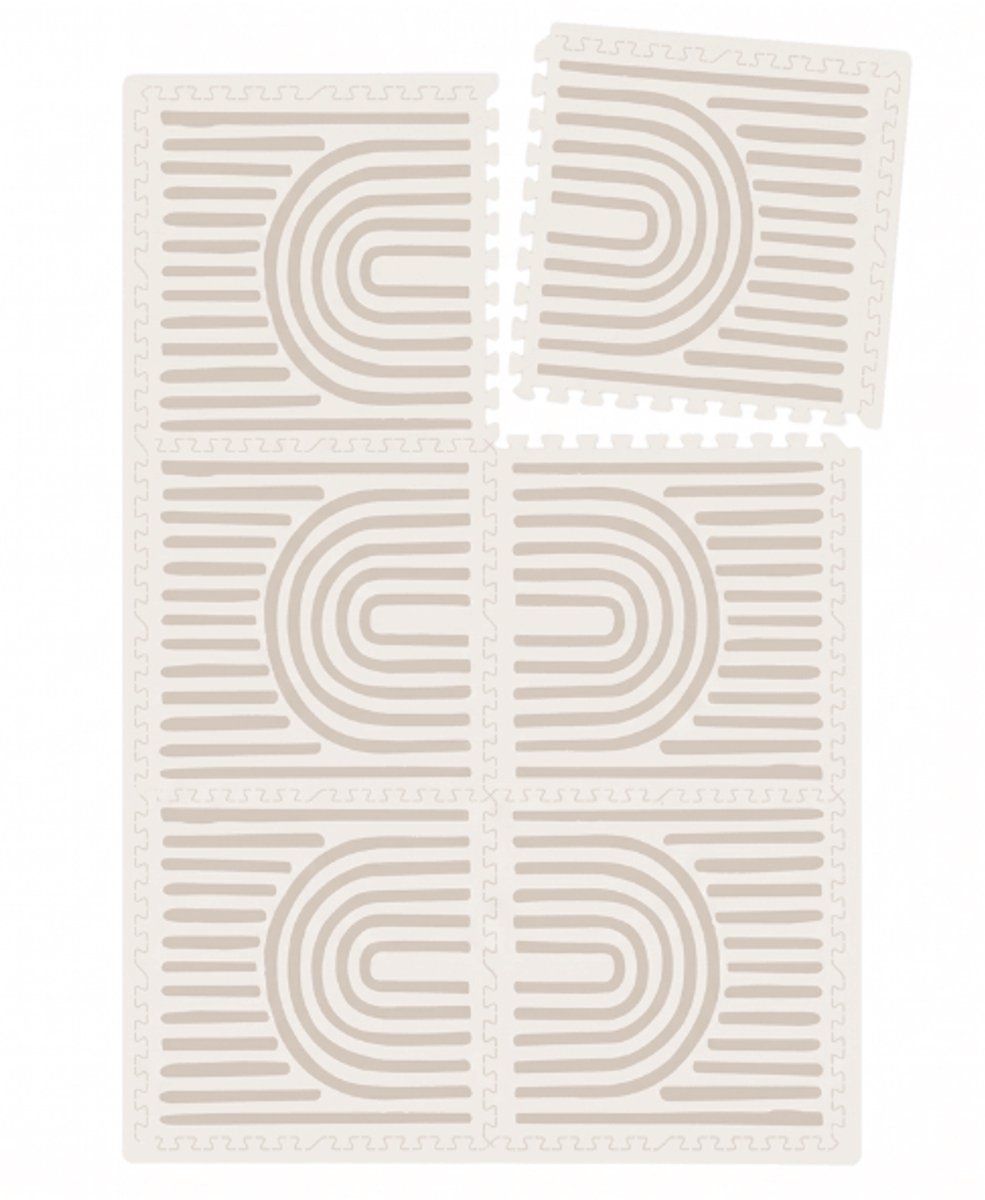 Broyari® Speelmat Baby 120x180 cm – Beige EVA Foam Puzzelmat – Waterafstotende Kruipmat voor Baby & Peuter – Vrij van Schadelijke Stoffen – Incl. Opbergtas — afbeelding 2