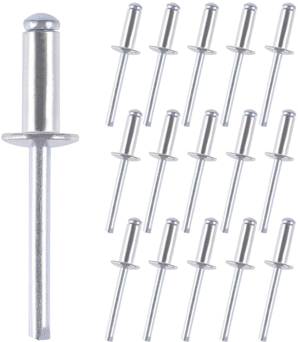 Dailygoody - Klinknagels - Aluminium popnagels - Sterke bevestiging - Zilver - Blinde klinknagels - Ideaal voor metaal en kunststof - 150 stuks