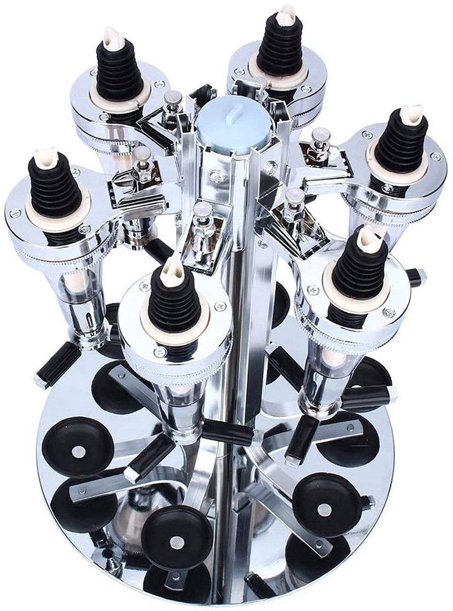 Dailygoods - Dailygoody - Rotating Wall Mounted 6 Bottle Dispenser - Stijlvolle Steel Bar Butler