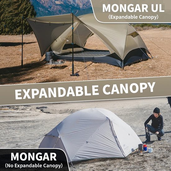Brandistry - Ultralichtgewicht tent - Tent - Trekking Tent - Kampeertent - Tweepersoons - 3 seizoenen - Waterdicht - Blauw van Brandistry — afbeelding 5