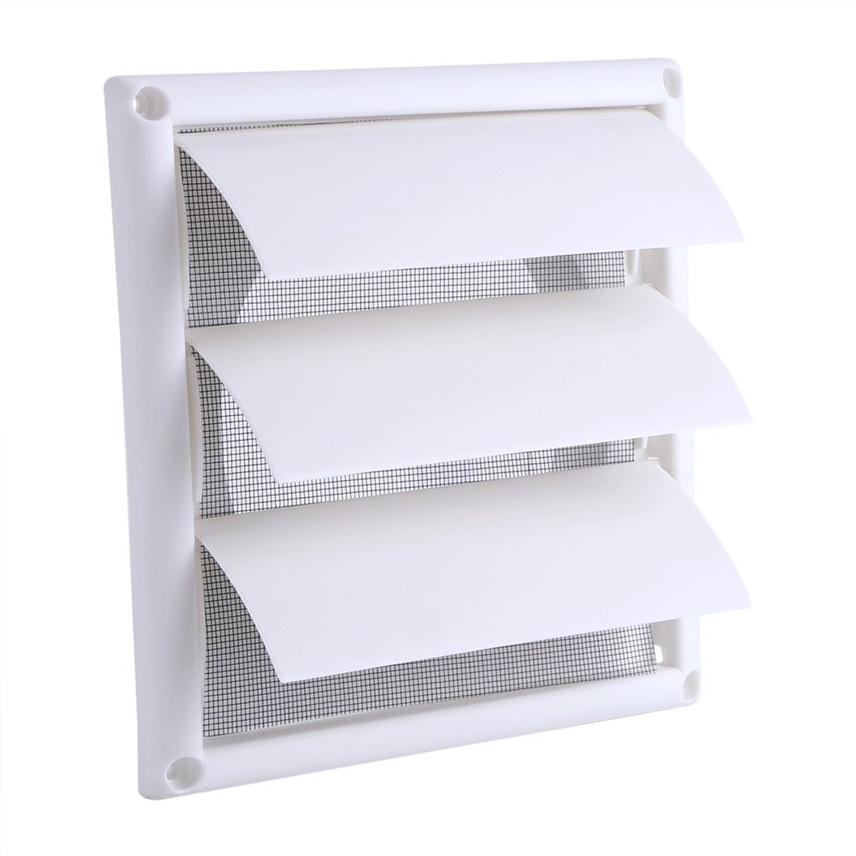 Dailygoods - Dailygoody - Ventilatierooster - Plastic ventilatierooster met mesh - 20 x 20 cm - Luchtcirculatie - Ideaal voor thuis en kantoor - Verbeter je ventil