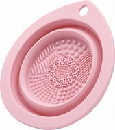 siliconen make-up borstel reiniger roze - opvouwbaar - schoonmaken - reinigen - makeup - borstel - brushes - cleaning - uitvouwbaar - cleaning mat - roze - beauty tools - IXEN