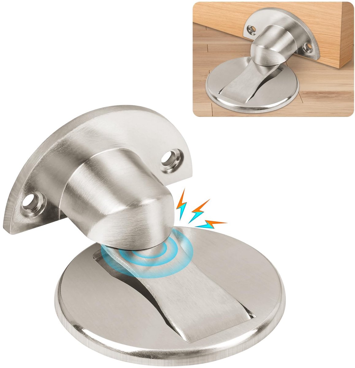 Dailygoods - Dailygoody - Magnetische Deurstop - Zelfklevend - Duurzaam - Ideaal voor Thuis en Kantoor - Voorkomt Dichtklappen - Eenvoudige Installatie - Wit - Voo.