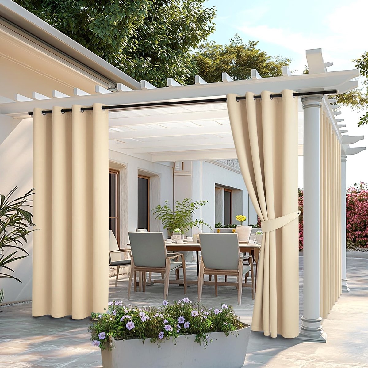 Dailygoods - Dailygoody - Zonnezeil Buiten - Waterdicht - Beige - Gordijnen Balkon - Therm