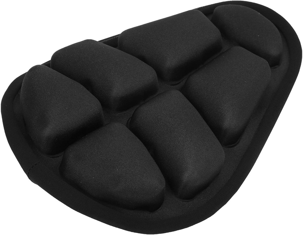 Dailygoods - Dailygoody - Fietsstoeltje Opblaasbaar - Schokabsorptie - Zwart - Fietszadeldek - Comfortabel fietsen - Geschikt voor mountainbikes