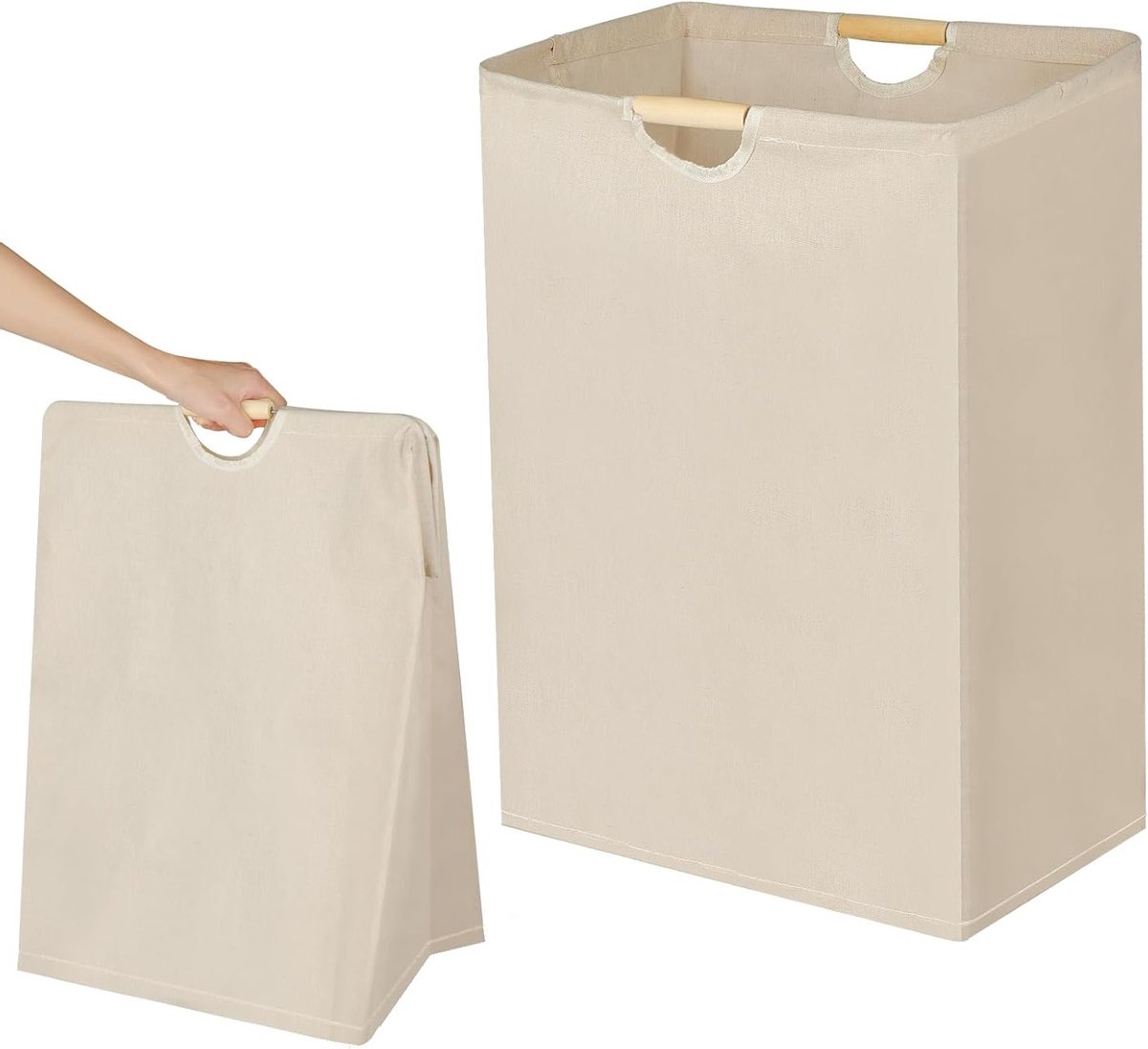 Vouwbare Wasmand van 60 Liter, Grote Opbergmand voor Wasgoed, Ideaal voor Thuisgebruik en Kamers, 40 x 53 x 27 cm