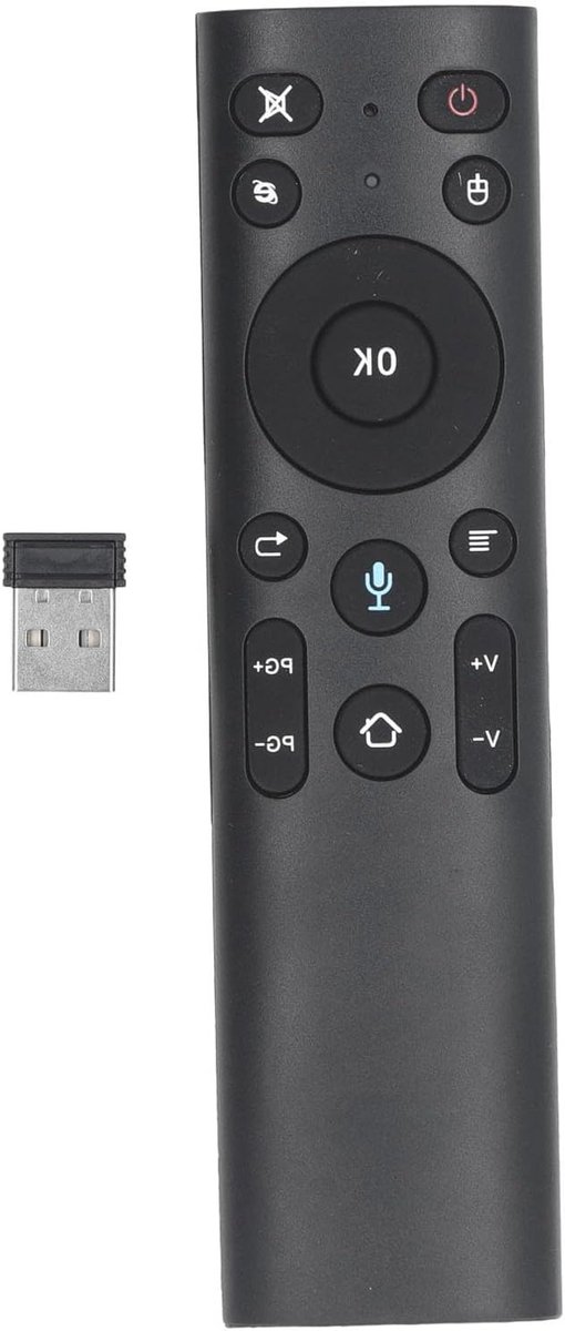 Universele 2.4G Afstandsbediening met Slimme Infrarood Leerfunctie voor Projector, TV en Computer - Draadloze USB Controle voor Mobiele Apparaten