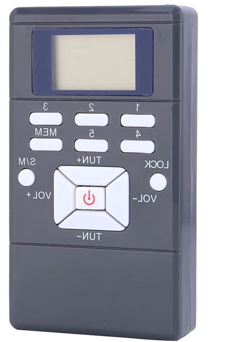 Dailygoody - Mini FM-radio - Draagbare Radio - Ideaal voor Douche en Keuken - Zakformaat - Met Geheugenfunctie - Ondersteunt Vervangbare Batterij - Gr